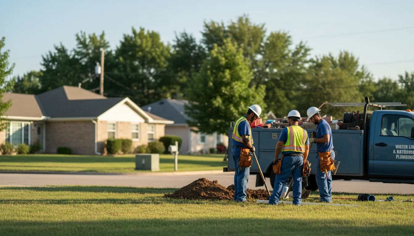 Residential water line and bathroom plumbing service in Highland, MI